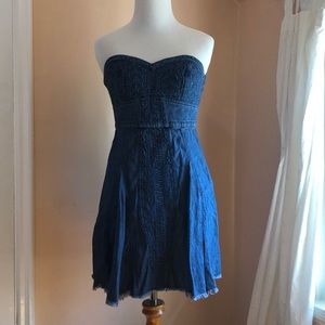 Free People Denim Bustier Dress
